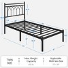 Yaheetech Modern Metal Platform Bed Frame with Headboard - 3 of 4