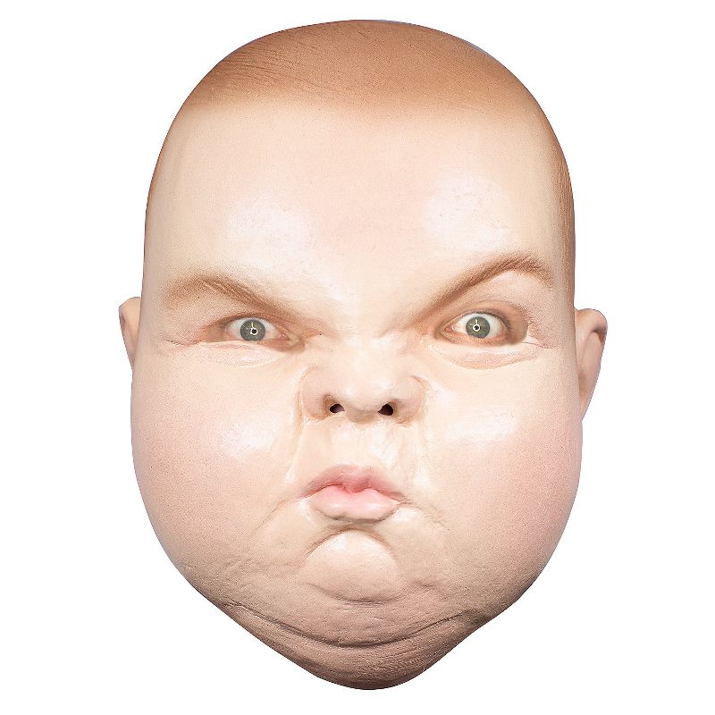 Ghoulish Adult Grumpy Baby Costume Mask -  - Pink, 1 of 2
