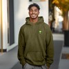 Dalix Alien Embroidery Washed Hoodie Sweatshirt Hoodie Fleece Relaxed Fit Lounge Mens - 3 of 4