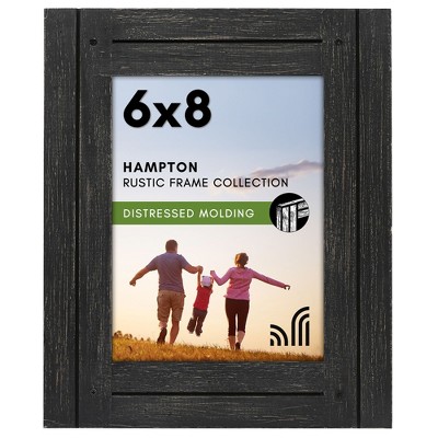 Americanflat Rustic Picture Frame with polished glass - Displays Textured Wood and Polished Glass for Wall and Tabletop