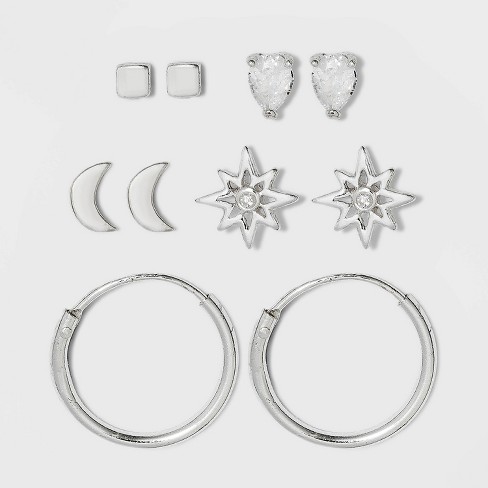 Target shop silver earrings