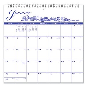 Illustrator's Edition Wall Calendar, Victorian Illustrations Artwork, 12 x 12, White/Blue Sheets, 12-Month (Jan to Dec): 2025 - 1 of 4