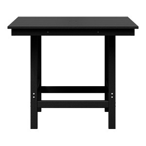 WestinTrends Ashore Outdoor HDPE 36" Square Patio Dining Table with Umbrella Hole - 1 of 4