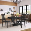 Set of 2 Wooden Windsor Dining Chairs with Spindle High Back, Farmhouse Side Chairs for Kitchen or Dining Room - 2 of 4