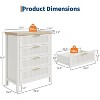 Fluted 4 Drawers Dresser for Bedroom, Chest of Dressers for Closet with Metal Handle, Large Clothes Storage Cabinet for Bedroom, Nursery, Living Room - 2 of 4
