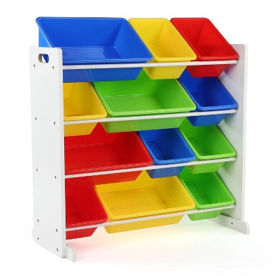 kids toy box with shelves