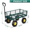 Heavy Duty Steel Garden Wagon Pullable Cart with 180¡ã Rotating Handle and Removable Sides for Farm - 2 of 4