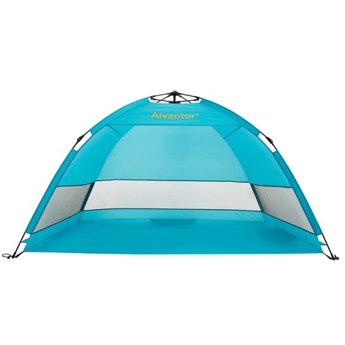 Impakt Ocean Beach Tent with Easy Clean Sand-Free Porch 4 Person XL Deluxe Tent Easy Setup Pop Up Sun Shade Wind Blocker