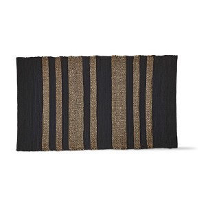TAG Tai Stripe Seagrass 4'X6' Indoor Rug Black Multi - 1 of 2
