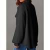 Coolmee Women's Cable Knit Lightweight Shacket Button Down Shirts Long Sleeve Casual Oversized Blouses Tops - 2 of 4