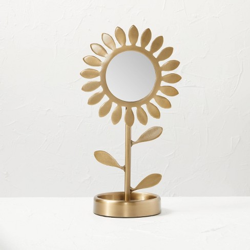Sunflower Vanity Mirror Brass - Opalhouse™ designed with Jungalow™ - image 1 of 4