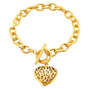 ELYA Heart Charm Bracelet - Gold, Women