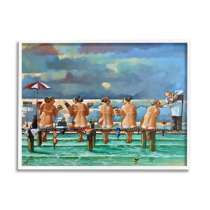 Stupell Industries Beach Dock Women Summer Fun Framed Giclee Art - 1 of 4