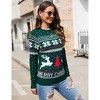 Clearlove Women's Long Sleeve Ugly Christmas Sweater Reindeer Knit Pullover Tops - 4 of 4