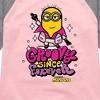 Girls' - Despicable Me Minions - Groovy Since Forever Shirt Tail Raglan Graphic T-shirt - 2 of 3