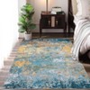Washable Modern Abstract Rug Non Slip Low Pile Rug Soft Throw Floor Cover Foldable Indoor Carpet for Living Room Bedroom Playroom Nursery - 3 of 4