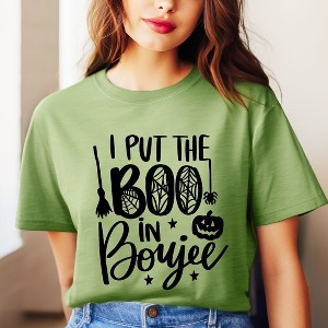 Simply Sage Market Women's I Put The Boo In Boujee Short Sleeve Graphic Tee - 1 of 4