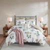 Sapphtopaz 7 Piece Comforter Set Farmhouse Style Seersucker Floral Print with Throw Blanket Reversible Quilt Set - 2 of 4