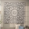 Wooden Floral Handmade Intricately Carved Mandala Wall Decor White - Olivia & May - 4 of 4