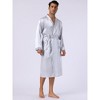 Lars Amadeus Men's Solid Satin Robe Long Sleeve Sleepwear Pajama Bathrobe - 4 of 4