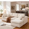 KWPZQEB 110.2" Modern L-Shape Sofa, Chenille Floor Modular Sofa with 2 Pillows, 4 Seater Couches Sofa with Deep Seat for Living Room - 4 of 4