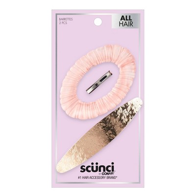 scünci Barrette Hair Clips - 2ct