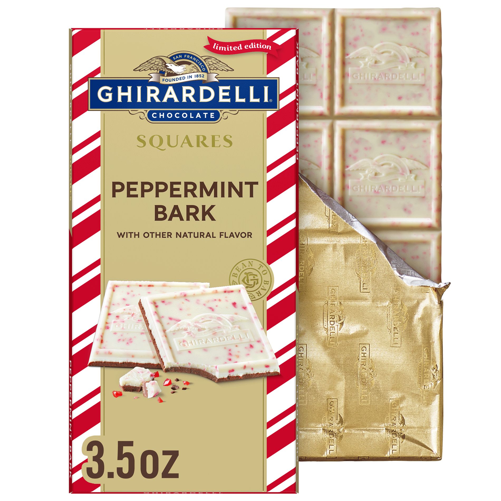 Ghirardelli Christmas Peppermint Bark Bar - 3.5oz
