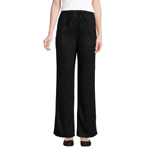 Lands' End Women's TENCEL™ Fiber High Rise Wide Leg Pants - 1 of 4