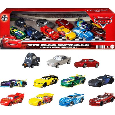 Cars Disney And Pixar Diecast 1:55 Scale Vehicles 11 Piece Piston Cup ...