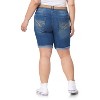 WallFlower Women's Luscious Curvy Denim Shorts Mid-Rise Bling Insta Stretch Juniors (Available in Plus Size) - 2 of 3