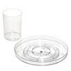iDesign The Sarah Tanno Collection 11" Lazy Susan Spinning Cosmetic Organizer with Removable Cup, Clear/White - 3 of 4