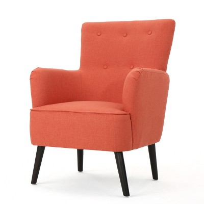 Kolin Tufted Club Chair Dark Salmon - Christopher Knight Home