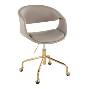 LumiSource Curvo Upholstered 4-Stars Task Chair PU - 1 of 4