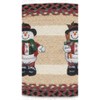 Earth Rugs Eco-Friendly Jute Oval Placemat with Snowman Winter Holiday 13"x19" - 3 of 3