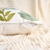 REGALWOVEN HMETOL Floral Embroidery Pattern Soft Cotton Canvas Pillow Cases 18 x 18 Inch Set of 2 - 3 of 4