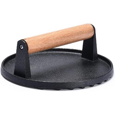 MOUNTAIN GRILLERS Cast Iron Grill Press Weight, Black