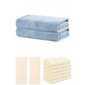 REGALWOVEN Striped Soft Absorbent Bathroom Cotton Towel Set 3 Pcs - 1 of 4