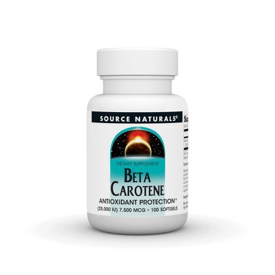 Beta Carotene 25,000 IU by Source Naturals, Inc.  -  100 Softgel