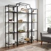 80.5" 3pc Aimee Narrow Etagere Set Oil Rubbed Bronze - Crosley: Tempered Glass Display, Steel Frame, Fixed Shelves - 4 of 4