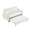 52" Velvet 2-Seater Sofa Bed with 2 Pillows & Metal Feet - 3 of 4