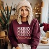 Simply Sage Market Women's Graphic Sweatshirt Merry Christmas Cursive - 2 of 4