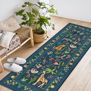 Washable Animal Living Room Rug, Soft Low Pile Non Slip Large Carpet for Bedroom, Nursery, Farmhouse, Hallway, Entryway, Laundry, Nursery, Kids Room - 1 of 4
