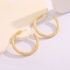 Hollow Tube Hoop Earrings for Women by Ginger Lyne 2" Gold Stainless Steel Lightweight - 2 of 4