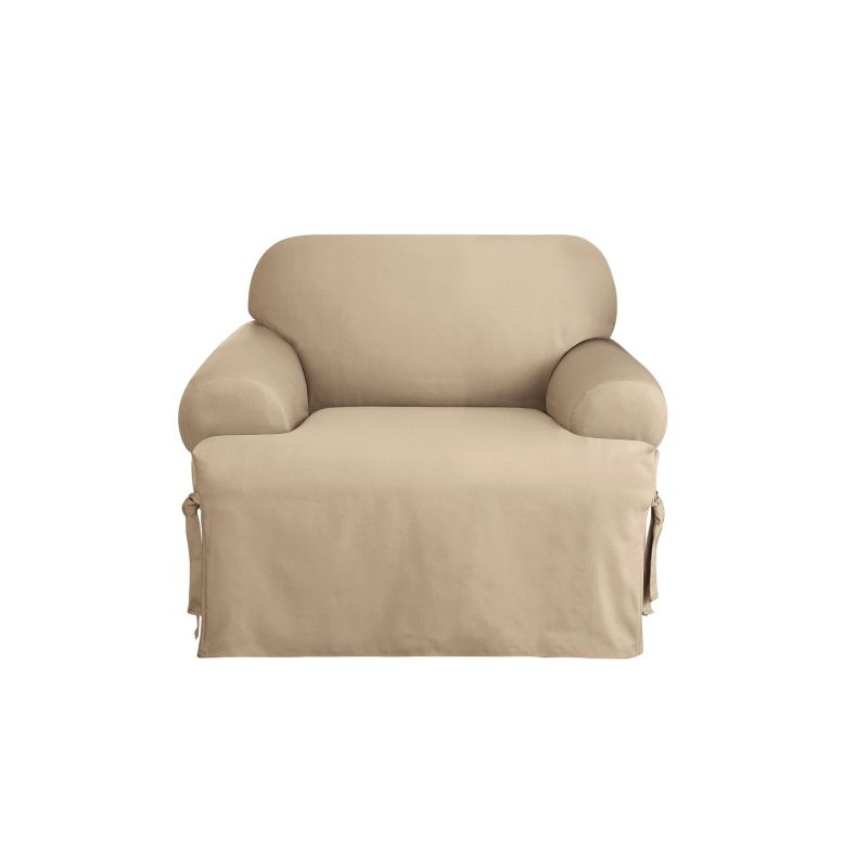 Duck T Cushion Chair Slipcover Tan - Sure Fit, 1 of 3