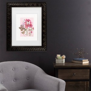 Trademark Fine Art Lisa Audit Obviously Pink 08 Matted Framed Art Frame - 1 of 4