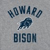 Women's Howard University Large Cap Sleeve Baby Rib Crop Top Athletic Heather - 3 of 4