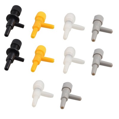 Unique Bargains Aquarium Fish Tank Plastic 2 Way Air Control Valves Assorted Color 10 Pcs