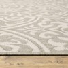 Paloma Damask Medallion Patio Rug Gray/Ivory - Captiv8e Designs - 3 of 4