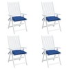 vidaXL 4 pcs Oxford Fabric Chair Cushions in Blue - Durable Square Outdoor Seat Cushions with PP Hollow Fiber Filling - 4 of 4