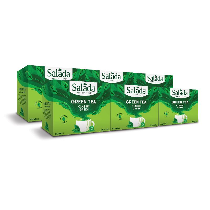 Salada Green Tea Classic Green with 40 Individually Wrapped Tea Bags Per Box (Pack of 6), 1 of 6